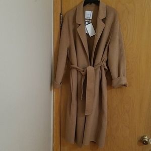 Mango handmade wool blend wrap coat